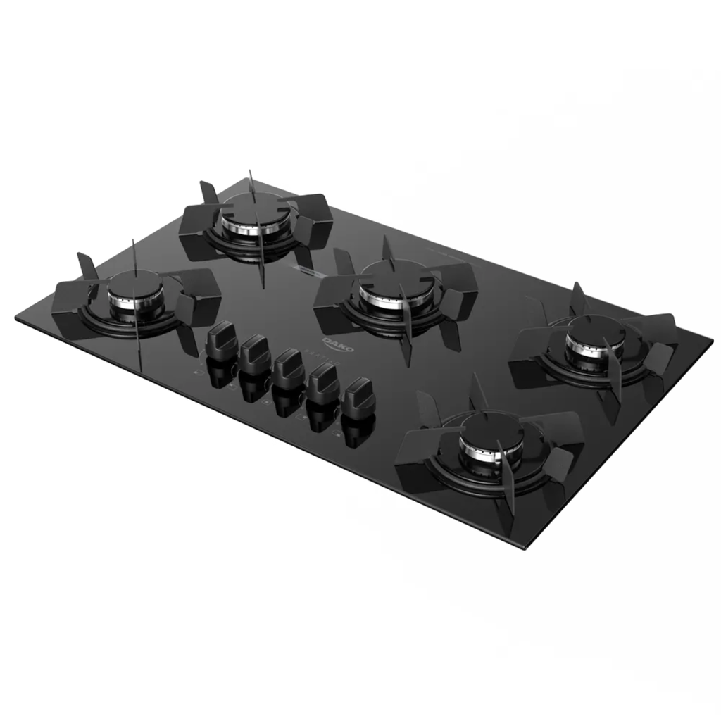 Cooktop 5 Bocas a Gás Dako Pratiko Preto