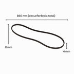 Correia de Transmissão para Lavadoras e Centrífugas Wanke Original Preto – 99910219