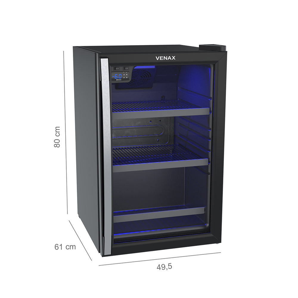 Cervejeira Venax 100 Litros Blue Light Preto Fosco 127v