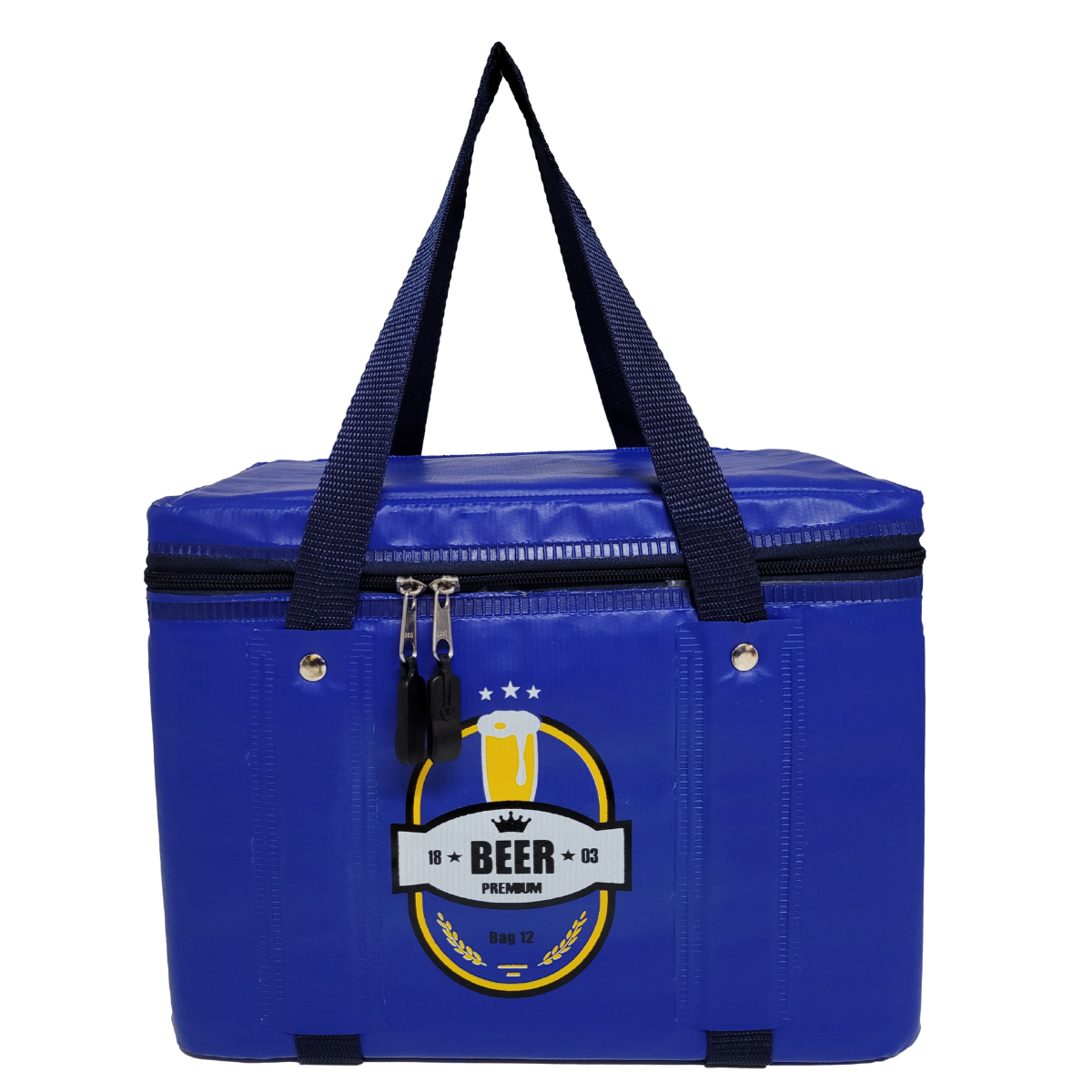 Bolsa Térmica Porta Marmita Lanche Bebidas Azul 12litros