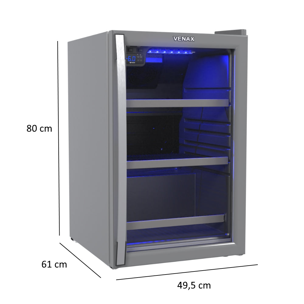 Cervejeira Venax 100 Litros Blue Light Cinza 220v