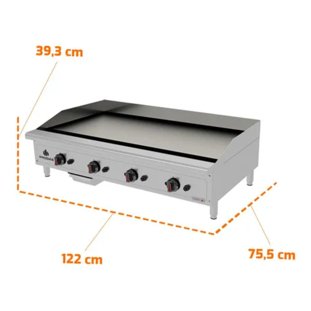 Chapa Profissional Progás 120 cm em Aço Inox - PRO-120CH