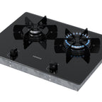 Cooktop Linear 2 Bocas Venax Arena Preto Gas GLP Bivolt