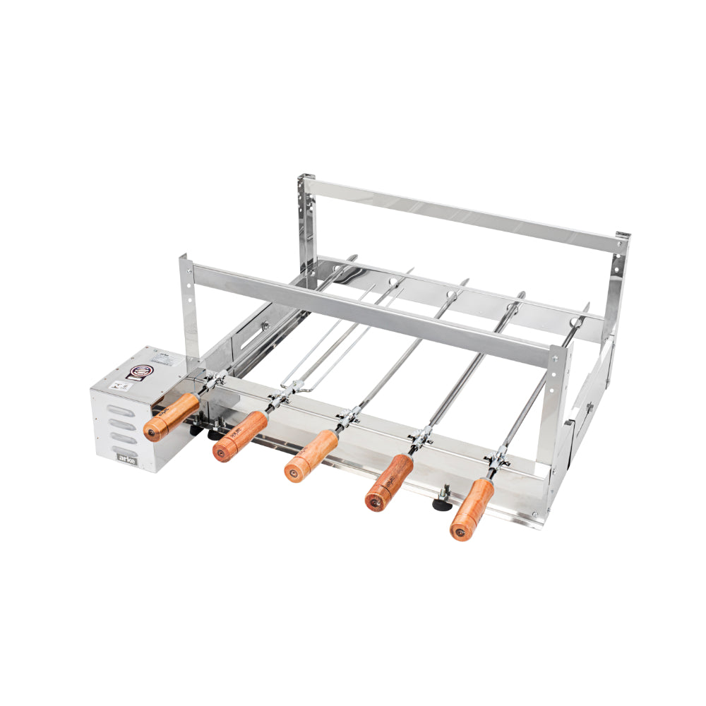 Churrasqueira Rotativa Gira Bem Inox Arke GBI 05 Espetos Desmontável e Compacta – 13-2