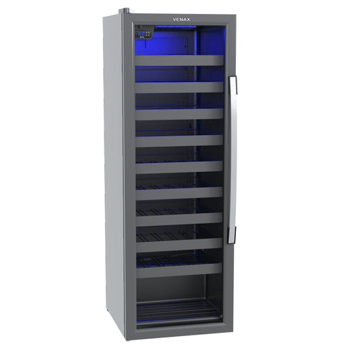 Adega Piubella 200 Cinza 50 Garrafas Porta Invertida 220v