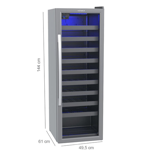 Adega Piubella 200 para 50 Garrafas Grafite Venax 127v