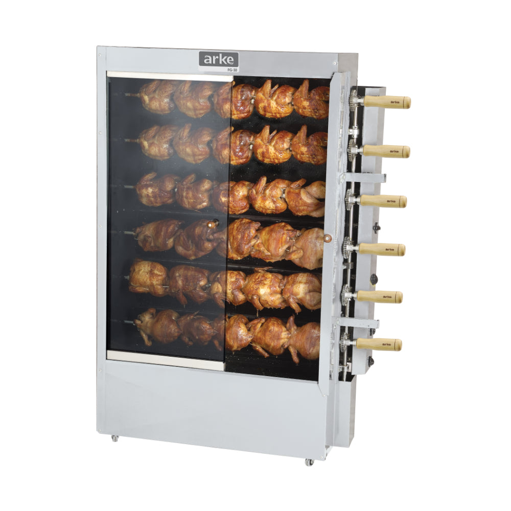 Assador de Frangos Arke FG-30 com 6 Espetos e Capacidade para 30 Frangos - 3